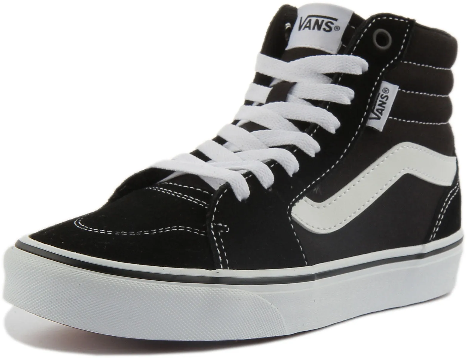 Vans Filmore Hi In Black White For Women