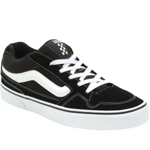 Vans Mens Caldrone Low Rise Canvas Lace Up Trainers  - Black/White