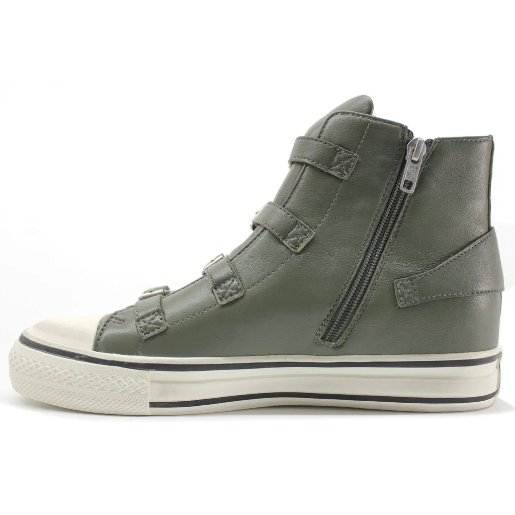 Virgin Nappa Leather Women's High-Top Trainers