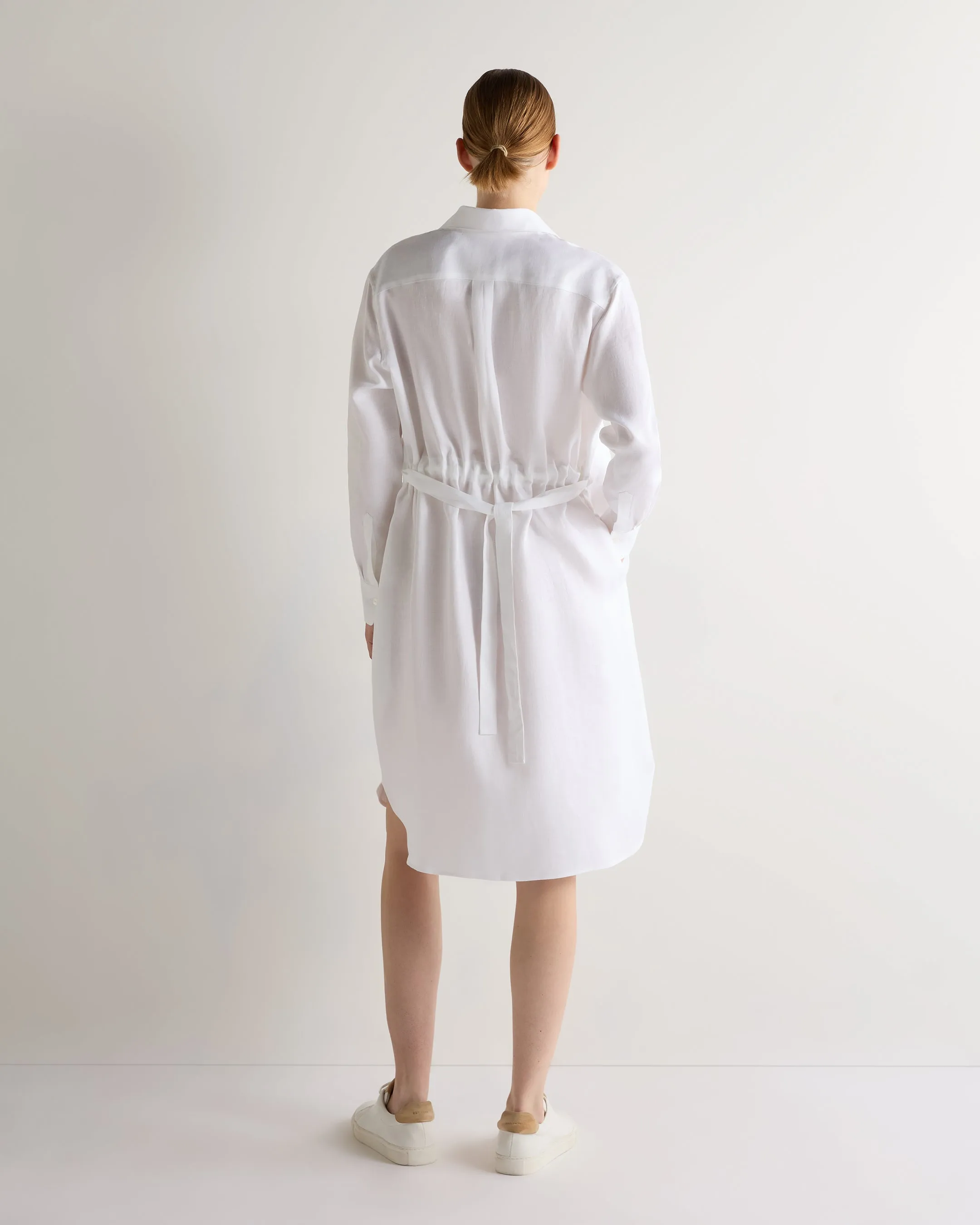 Women's Catania Linen Shirt Dress White