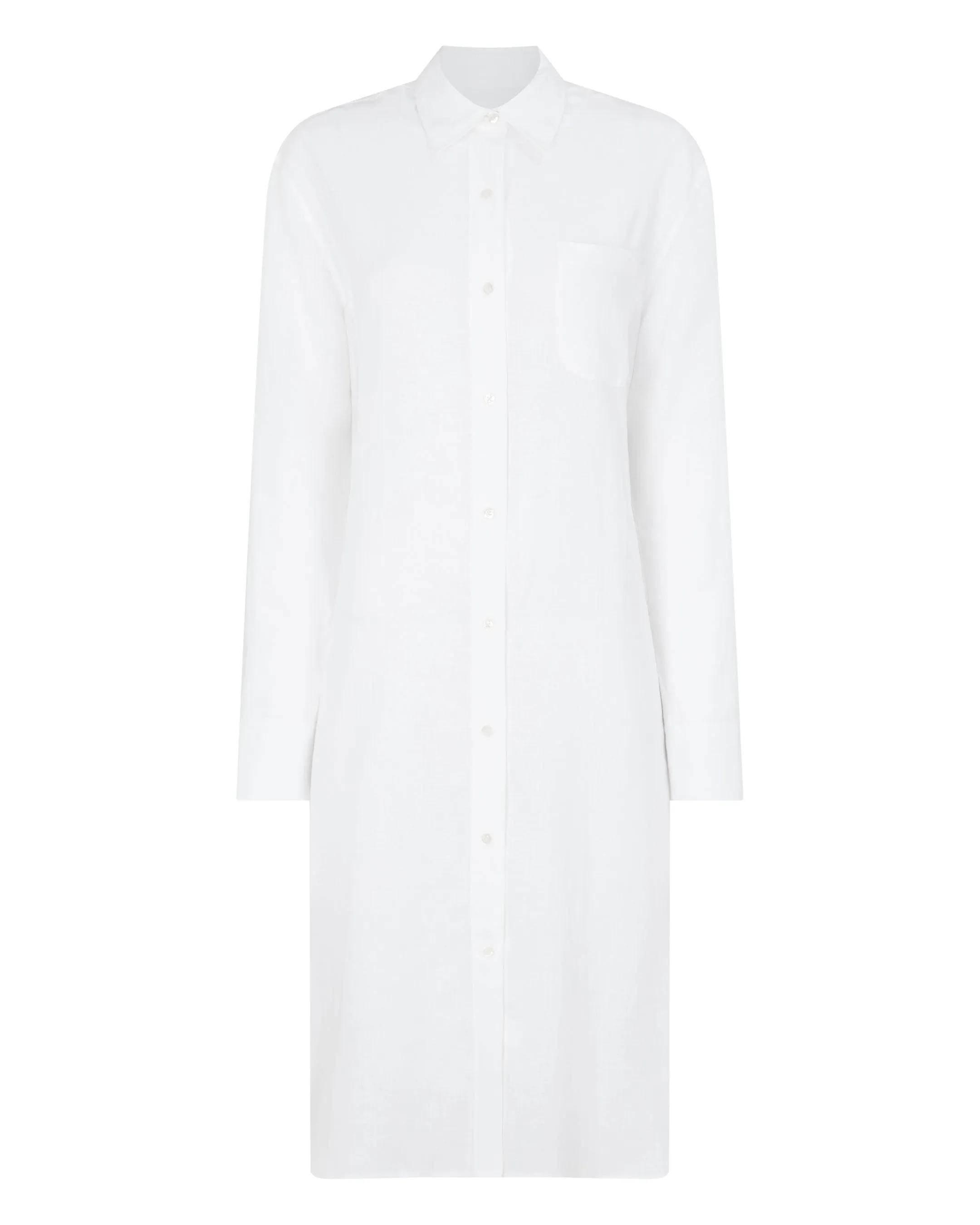 Women's Catania Linen Shirt Dress White