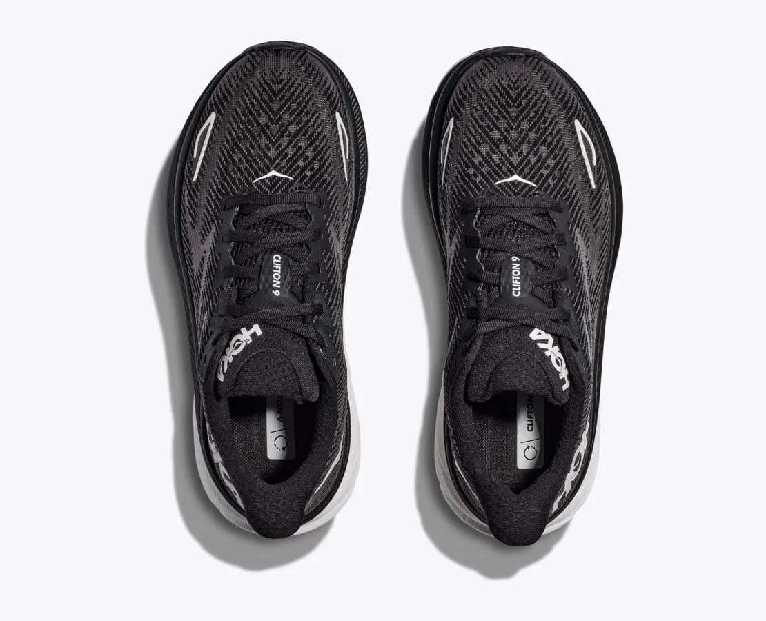 WOMEN'S CLIFTON 9 - B - BWHT BLACK/WHITE