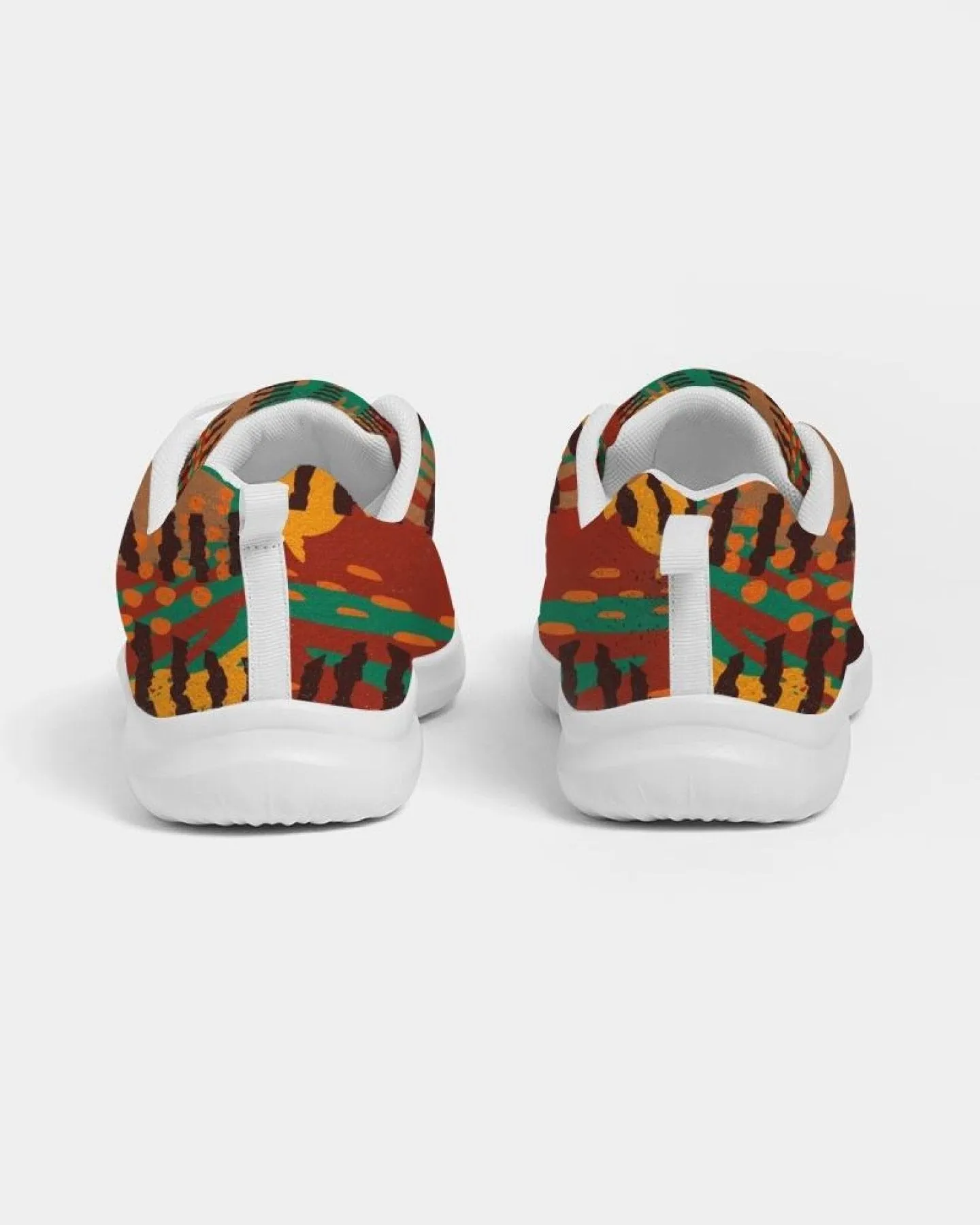 Womens Sneakers - Brown & Gold Low Top Canvas Running Shoes by inQue.Style
