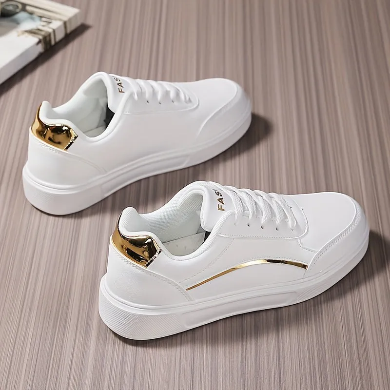 Womens Versatile White skate sneakers | Casual LowTop Shoes