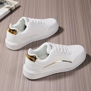 Womens Versatile White skate sneakers | Casual LowTop Shoes