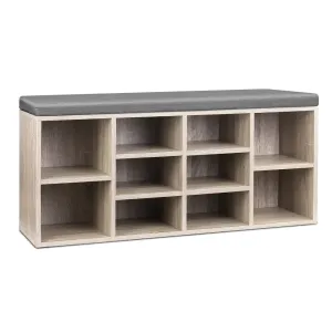 Wooden Shoe Rack Storage Bench