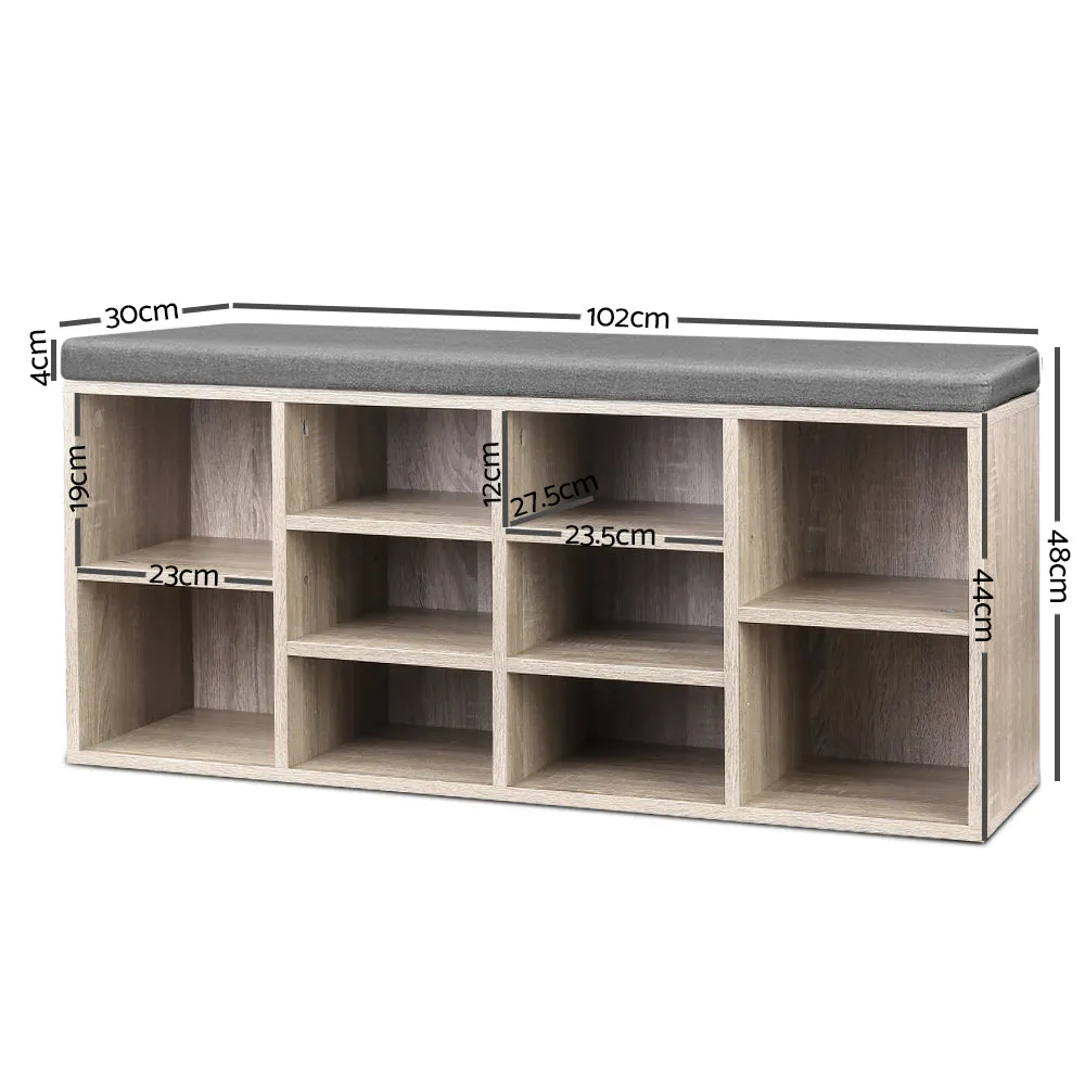 Wooden Shoe Rack Storage Bench